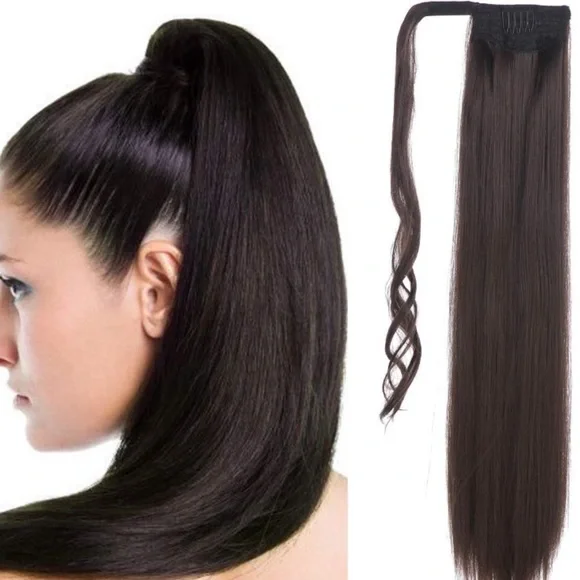 Accessories | 24 6 Dark Brown Straight Clip On Ponytailnwt  display picture 2